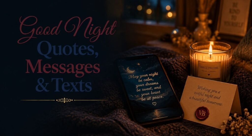 Good Night Quotes, Messages & Texts