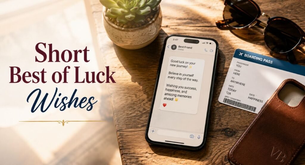 Short Best of Luck Messages for a New Journey